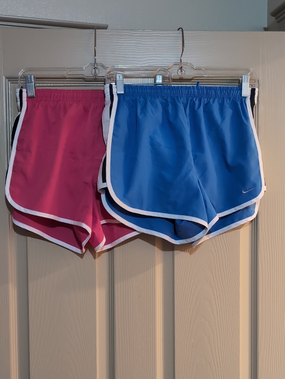 Nike Women's Dual-Pack Athletic Shorts in Blue and Pink